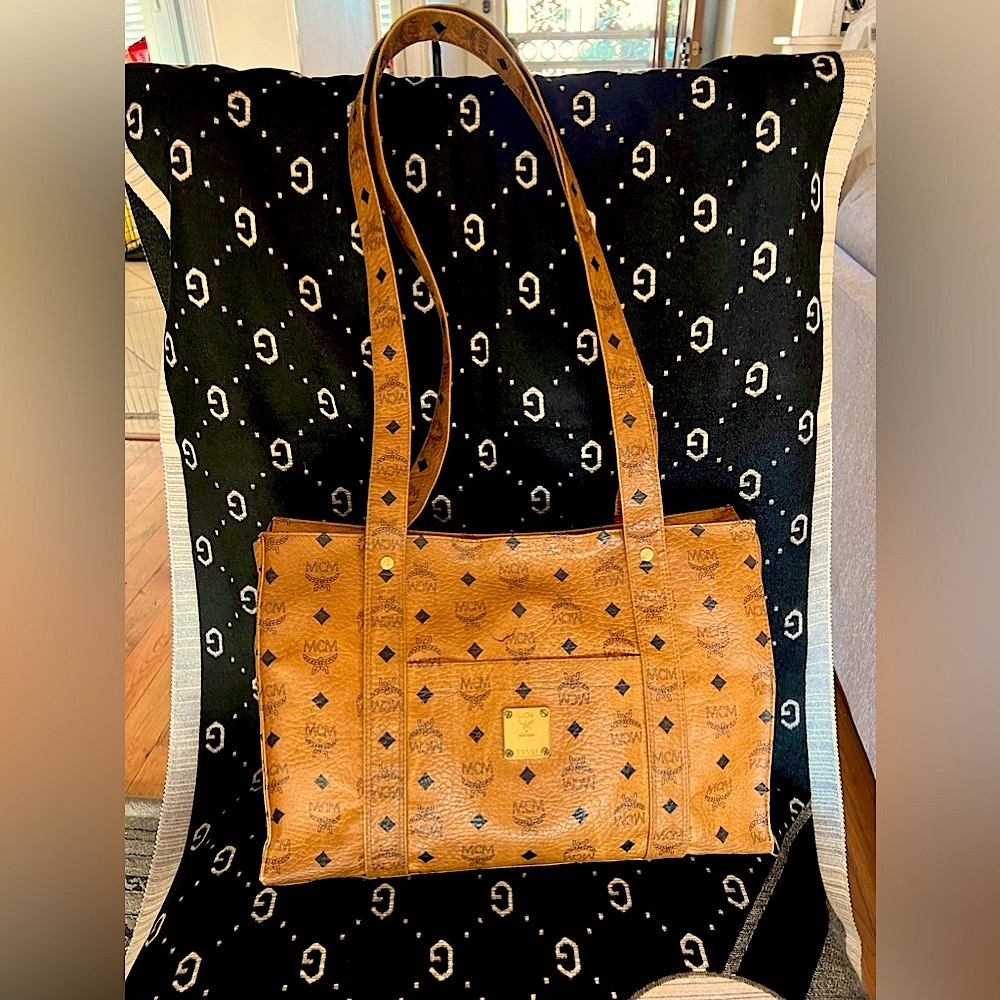 MCM-Visetos Cognac  Shopper Tote Bag